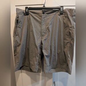 Saxx Men's Stone Gray Flat-Front Performance Shorts New Frontier 2N1